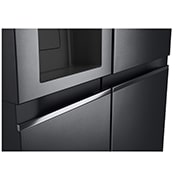 LG 635L Side by Side (Matte Black Steel), Is- & vattendispenser, Energiklass E, Vatten/is utan röranslutning, Smart Diagnosis™ med Wi-Fi, GSLV71MCTE