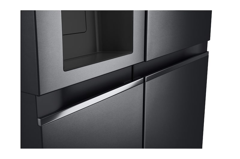 LG 635L Side by Side (Matte Black Steel), Is- & vattendispenser, Energiklass E, Vatten/is utan röranslutning, Smart Diagnosis™ med Wi-Fi, GSLV71MCTE
