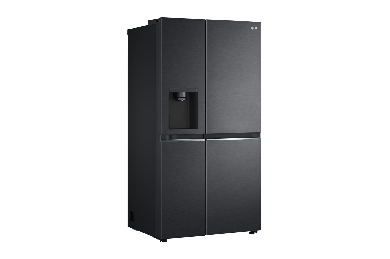 LG 635L Side by Side (Matte Black Steel), Is- & vattendispenser, Energiklass E, Vatten/is utan röranslutning, Smart Diagnosis™ med Wi-Fi, GSLV71MCTE