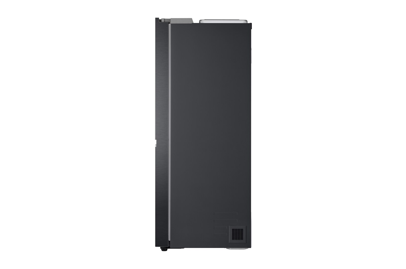 LG 635L Side by Side (Matte Black Steel), Is- & vattendispenser, Energiklass E, Vatten/is utan röranslutning, Smart Diagnosis™ med Wi-Fi, GSLV71MCTE