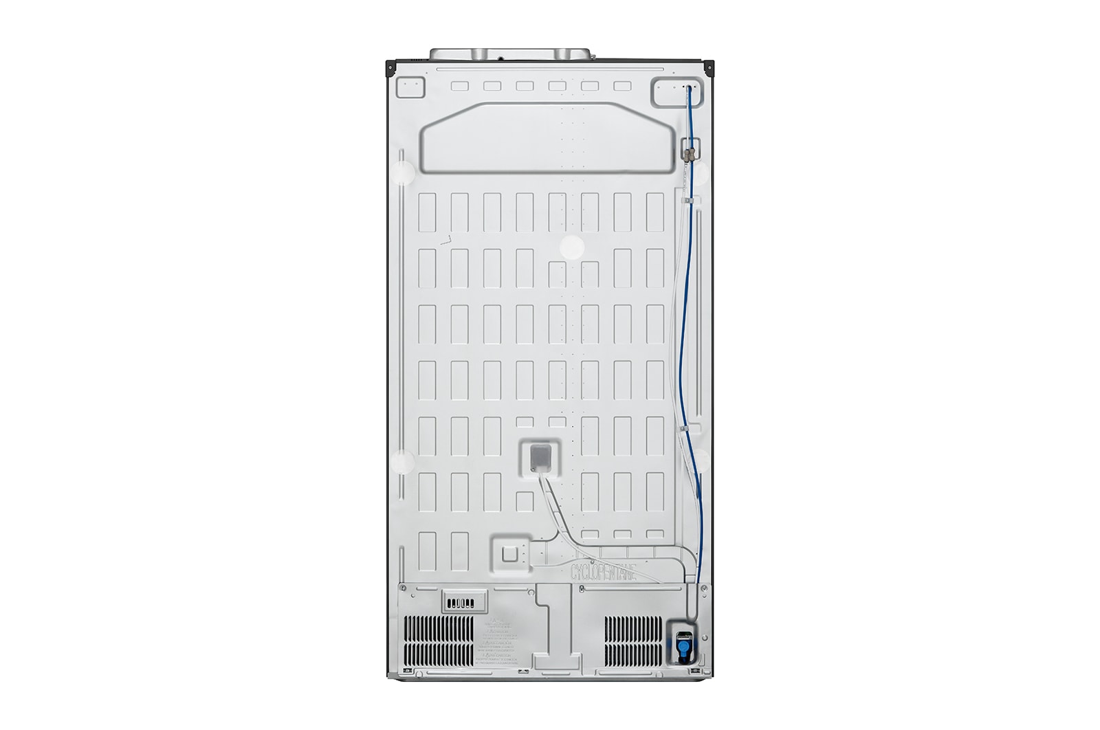 LG 635L Side by Side (Shiny Steel), Is- & vattendispenser, Energiklass E, Vatten/is utan röranslutning, Smart Diagnosis™ med Wi-Fi, GSLV71PZLE