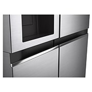 LG 635L Side by Side (Shiny Steel), Is- & vattendispenser, Energiklass E, Vatten/is utan röranslutning, Smart Diagnosis™ med Wi-Fi, GSLV71PZLE