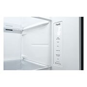 LG 635L Side by Side (Shiny Steel, Is- & vattendispenser, Energiklass D, Vatten/is utan röranslutning, Smart Diagnosis™ med Wi-Fi, GSLV71PZTD
