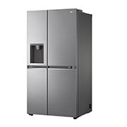 LG 635L Side by Side (Shiny Steel, Is- & vattendispenser, Energiklass D, Vatten/is utan röranslutning, Smart Diagnosis™ med Wi-Fi, GSLV71PZTD