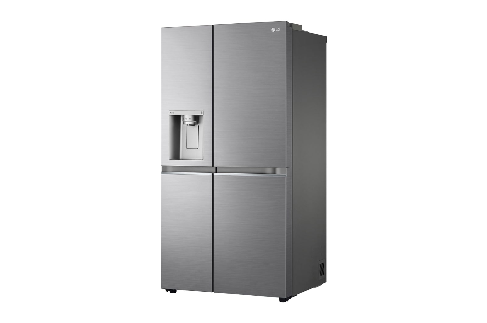 LG 635L Side by Side (Shiny Steel), Is- & vattendispenser, Energiklass F, Vatten/is via röranslutning, Smart Diagnosis™ med Wi-Fi, GSLV90PZAM