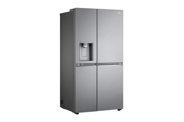 LG 635L Side by Side (Shiny Steel), Is- & vattendispenser, Energiklass F, Vatten/is via röranslutning, Smart Diagnosis™ med Wi-Fi, GSLV90PZAM