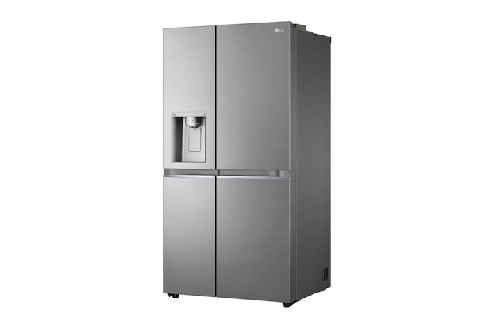 LG 635L Side by Side (Shiny Steel), Is- & vattendispenser, Energiklass F, Vatten/is via röranslutning, Smart Diagnosis™ med Wi-Fi, GSLV90PZAM