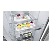 LG 635L Side by Side (Metal Sorbet), Is- & vattendispenser, Energiklass C, Vatten/is utan röranslutning, Smart Diagnosis™ med Wi-Fi, GSLV91MBAC