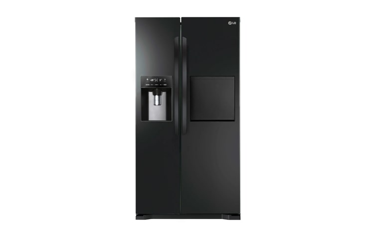 Vy framifrån av Avfrostningsfritt och  Side-by-Side skåp med isdispenser och minibar (Nettovolym 507 liter) GSP325WBCV