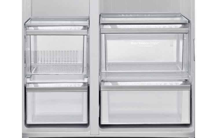 LG Avfrostningsfritt och  Side-by-Side skåp med isdispenser och minibar (Nettovolym 507 liter), GSP325WBCV