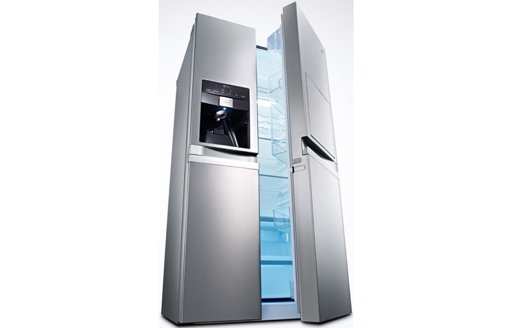 LG Avfrostningsfritt och  Side-by-Side skåp med isdispenser och minibar (Nettovolym 540 liter), GSP545NSQZ