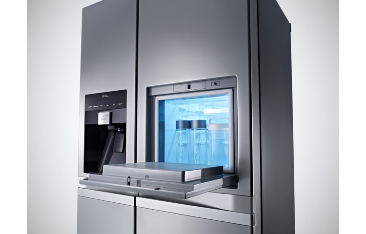 LG Avfrostningsfritt och  Side-by-Side skåp med isdispenser och minibar (Nettovolym 540 liter), GSP545NSQZ