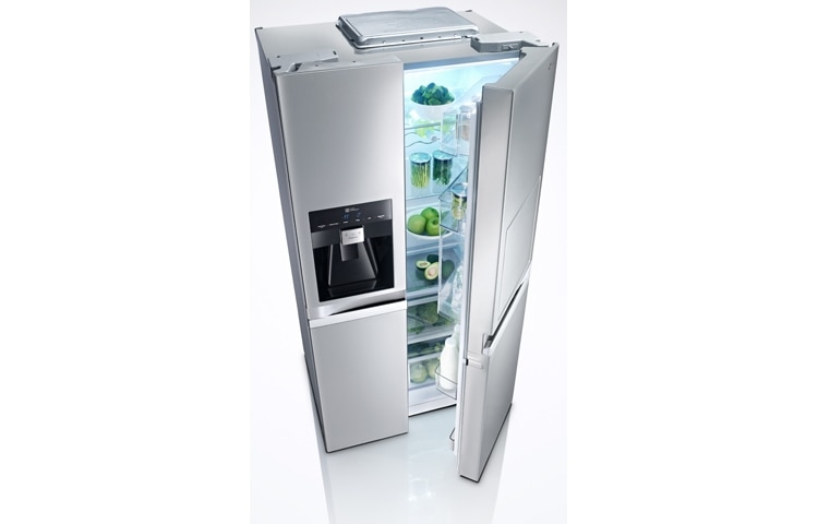 LG Avfrostningsfritt och Side-by-Side skåp med isdispenser och minibar (Nettovolym 540 liter), GSP545PZQZ