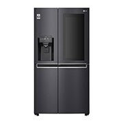 LG 625L InstaView Door in Door™ Side by Side (Matte Black) - Energiklass E, Vatten/is med röranslutning, Smart Diagnosis™ med Wi-Fi, GSX960MCCE