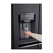 LG 625L InstaView Door in Door™ Side by Side (Matte Black) - Energiklass E, Vatten/is med röranslutning, Smart Diagnosis™ med Wi-Fi, GSX960MCCE