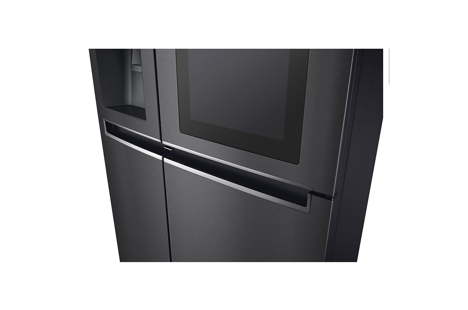 LG 625L InstaView Door in Door™ Side by Side (Matte Black) - Energiklass E, Vatten/is med röranslutning, Smart Diagnosis™ med Wi-Fi, GSX960MCCE