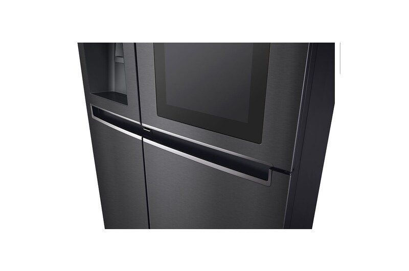 LG 625L InstaView Door in Door™ Side by Side (Matte Black) - Energiklass E, Vatten/is med röranslutning, Smart Diagnosis™ med Wi-Fi, GSX960MCCE