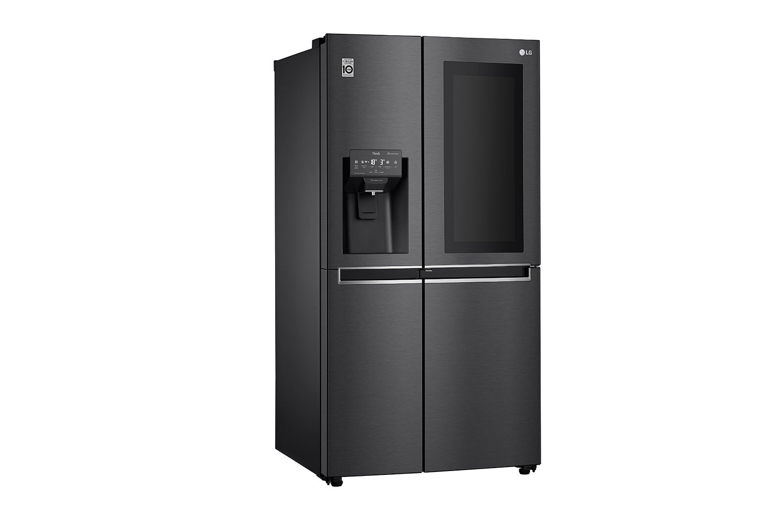 LG 625L InstaView Door in Door™ Side by Side (Matte Black) - Energiklass E, Vatten/is med röranslutning, Smart Diagnosis™ med Wi-Fi, GSX960MCCE