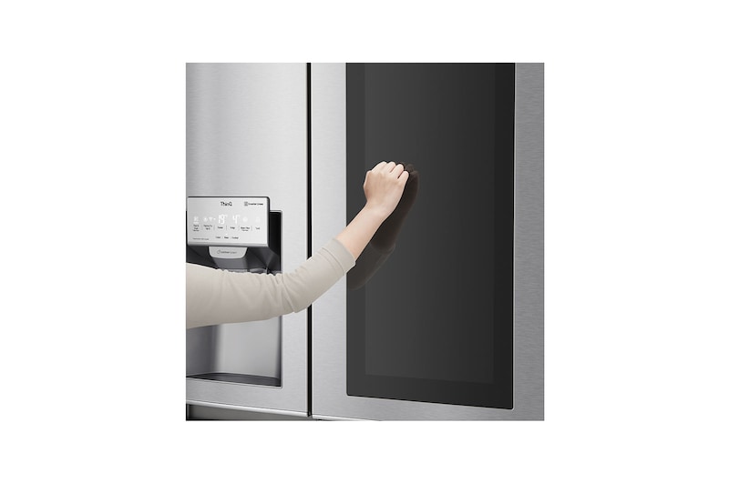 LG 625L InstaView Door in Door™ Side by Side (Noble Steel) - Energiklass E, Vatten/is med röranslutning, Smart Diagnosis™ med Wi-Fi, GSX960NECE