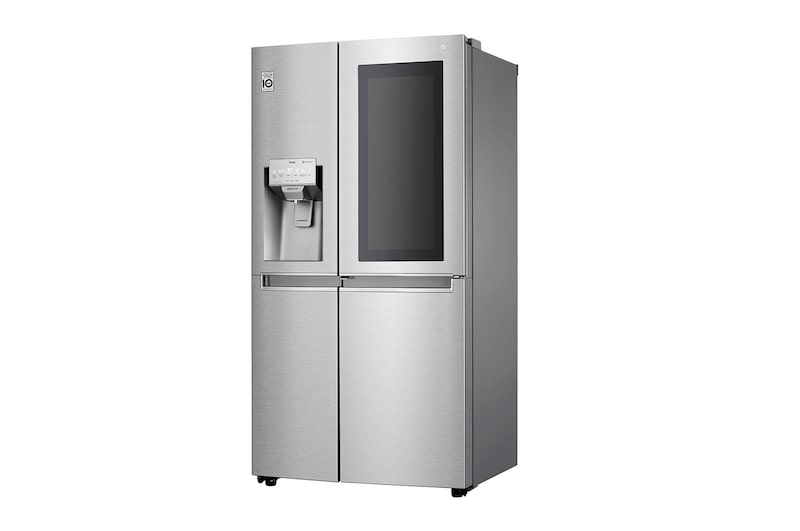 LG 625L InstaView Door in Door™ Side by Side (Noble Steel) - Energiklass E, Vatten/is med röranslutning, Smart Diagnosis™ med Wi-Fi, GSX960NECE