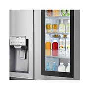 LG 625L InstaView Door in Door™ Side by Side (Noble Steel) - Energiklass E, Vatten/is med röranslutning, Smart Diagnosis™ med Wi-Fi, GSX960NECE
