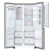 LG 625L InstaView Door in Door™ Side by Side (Noble Steel) - Energiklass E, Vatten/is med röranslutning, Smart Diagnosis™ med Wi-Fi, GSX960NECE