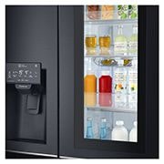 LG 625L InstaView Door in Door™ Side by Side (Matte Black) - Energiklass F, Vatten/is via röranslutning, Smart Diagnosis™ med Wi-Fi, GSX960MCVZ