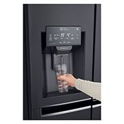 LG 625L InstaView Door in Door™ Side by Side (Matte Black) - Energiklass F, Vatten/is via röranslutning, Smart Diagnosis™ med Wi-Fi, GSX960MCVZ