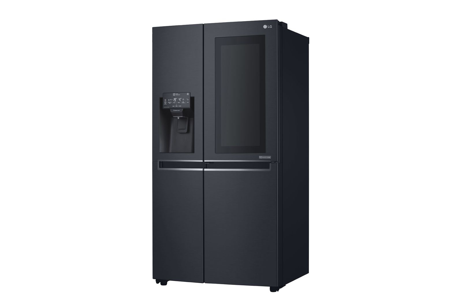 LG 625L InstaView Door in Door™ Side by Side (Matte Black) - Energiklass F, Vatten/is via röranslutning, Smart Diagnosis™ med Wi-Fi, GSX960MCVZ