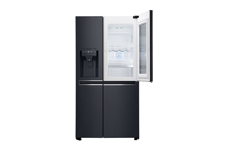 LG 625L InstaView Door in Door™ Side by Side (Matte Black) - Energiklass F, Vatten/is utan röranslutning, Smart Diagnosis™ med Wi-Fi, GSX961MTAZ