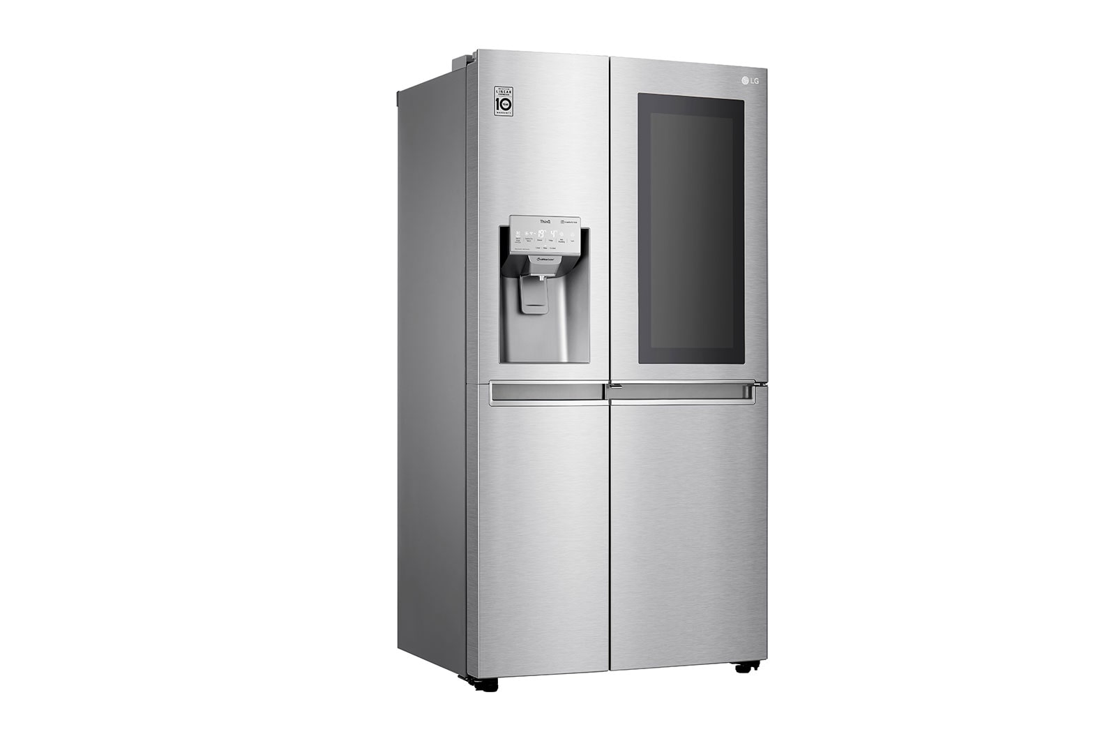 LG 625L InstaView Door in Door™ Side by Side (Noble Steel) - Energiklass E, Vatten/is utan röranslutning, Smart Diagnosis™ med Wi-Fi, GSX961NECE