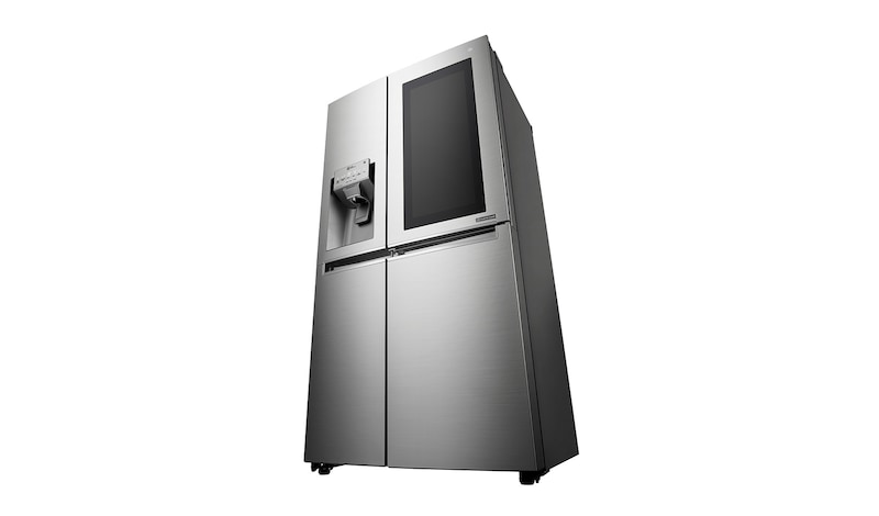 LG 625L InstaView Door in Door™ Side by Side (Noble Steel) - Energiklass F, Vatten/is utan röranslutning, Smart Diagnosis™ med Wi-Fi, GSX961NSAZ