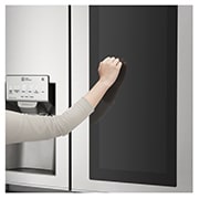 LG 625L InstaView Door in Door™ Side by Side (Noble Steel) - Energiklass F, Vatten/is utan röranslutning, Smart Diagnosis™ med Wi-Fi, GSX961NSCZ