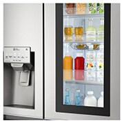 LG 625L InstaView Door in Door™ Side by Side (Noble Steel) - Energiklass F, Vatten/is utan röranslutning, Smart Diagnosis™ med Wi-Fi, GSX961NSCZ