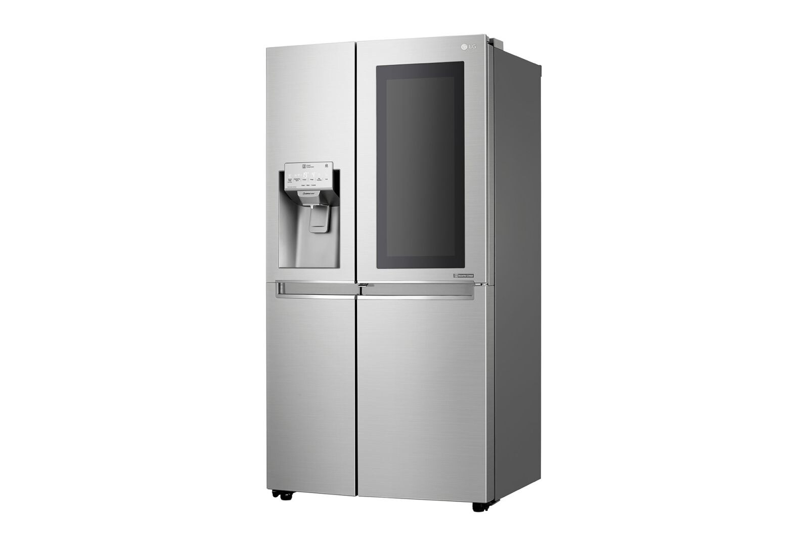 LG 625L InstaView Door in Door™ Side by Side (Noble Steel) - Energiklass F, Vatten/is utan röranslutning, Smart Diagnosis™ med Wi-Fi, GSX961NSCZ
