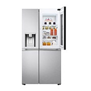 Vy framifrån av 635L InstaView Door in Door™ Side by Side (Metal Sorbet), Energiklass F, Vatten/is utan röranslutning, Smart Diagnosis™ med Wi-Fi GSXV91MBAF