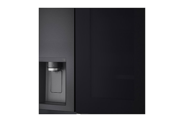 LG 635L InstaView Door in Door™ Side by Side (Matte Black Steel), Energiklass F, Vatten/is utan röranslutning, Smart Diagnosis™ med Wi-Fi, GSXV91MCAF