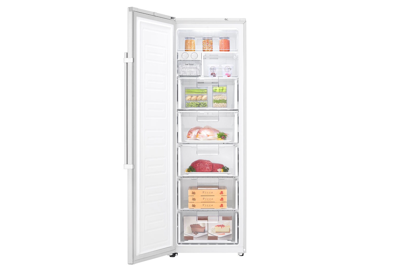 LG 323L Fristående frys (Vit) - Energiklass F, Total No Frost och Smart Diagnosis™ med Wi-Fi, KF5237SWJZ