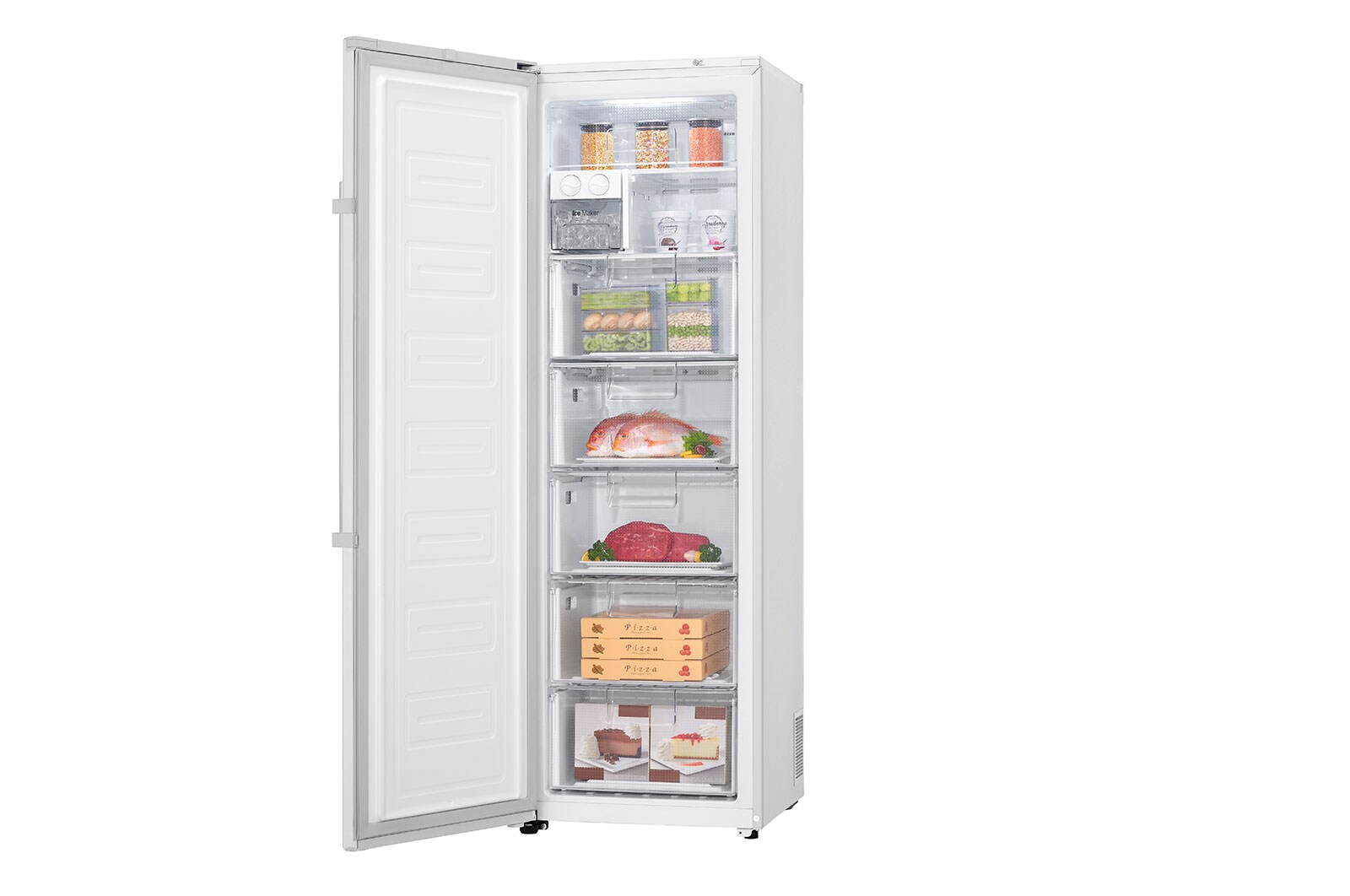 LG 323L Fristående frys (Vit) - Energiklass F, Total No Frost och Smart Diagnosis™ med Wi-Fi, KF5237SWJZ