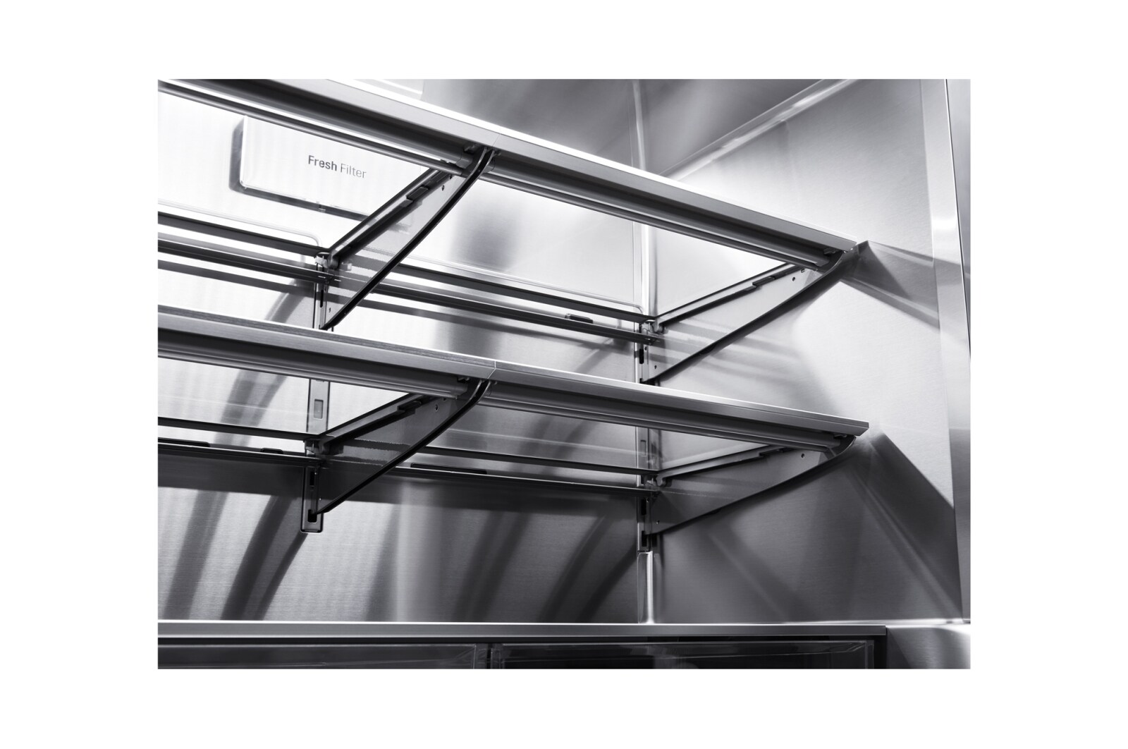 LG SIGNATURE - 643L InstaView Door in Door™ French Door (Noble Steel) Energiklass F, Vatten/is via röranslutning, Smart Diagnosis™ med Wi-Fi, LSR100