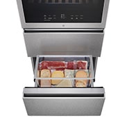 LG SIGNATURE - 420L InstaView Door in Door™ Wine Cellar (Noble Steel) - Energiklass E, 65 vinflaskor och Smart Diagnosis™ med Wi-Fi, LSR200W