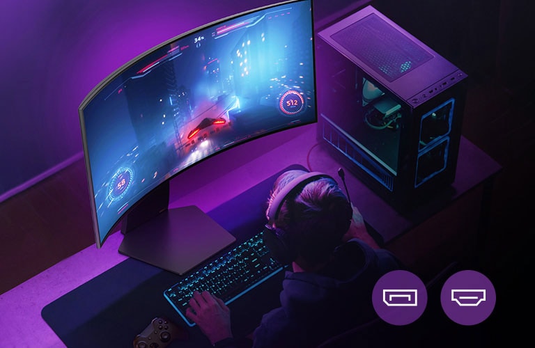 Spelare kan njuta av spel med 240 uppdateringsfrekvenser som stöds av DP 1.4 eller HDMI 2.1.