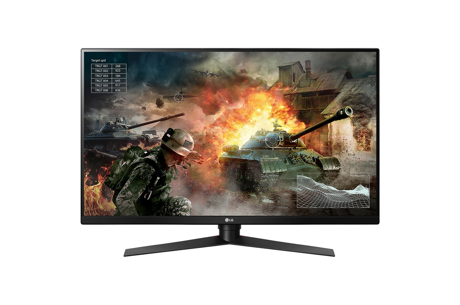 Vy framifrån av 32&#34; QHD spelskärm med G-SYNC™ (31.5&#34; Diagonal) 32GK850G