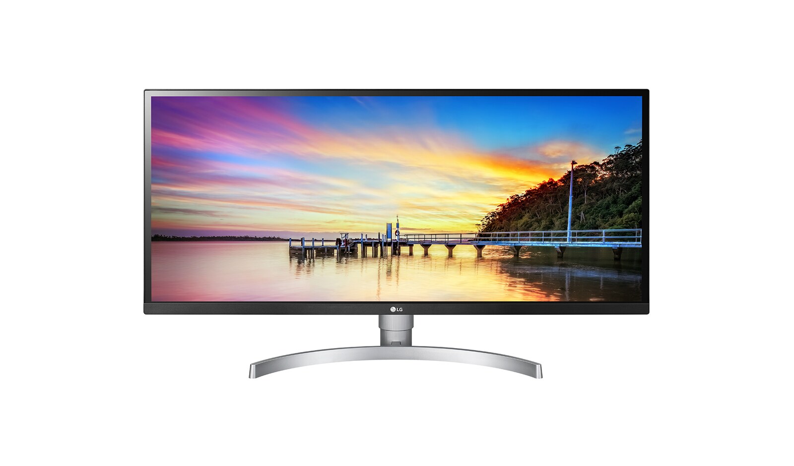 Vy framifrån av 34&#34; 21:9 UltraWide IPS Monitor 34WK650