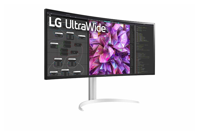 LG 38" 21:9 UltraWide QHD+ (3840 x 1600) välvd IPS-bildskärm, 38WQ75C-W