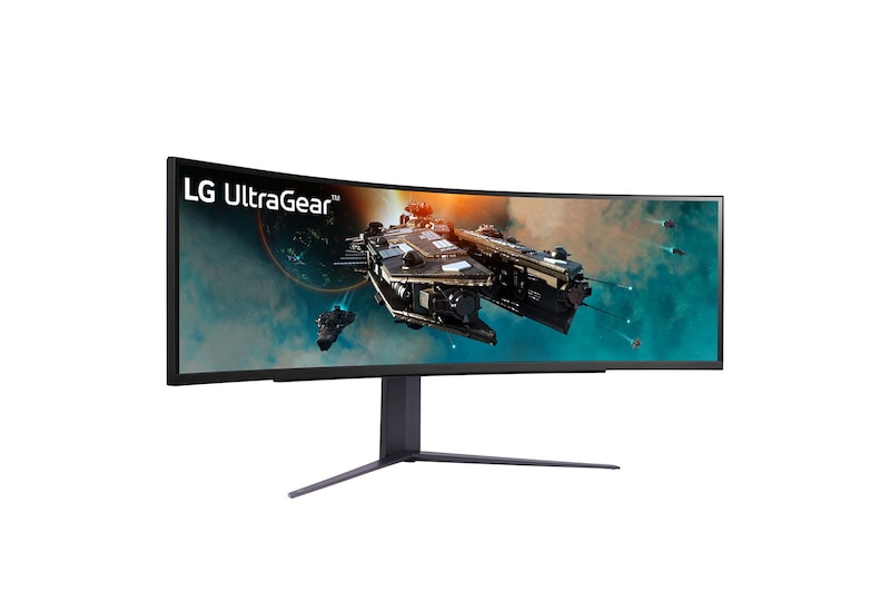 LG 49” UltraGear 32:9 Dual QHD välvd VA-spelskärm med 240Hz uppdateringsfrekvens, 49GR85DC-B