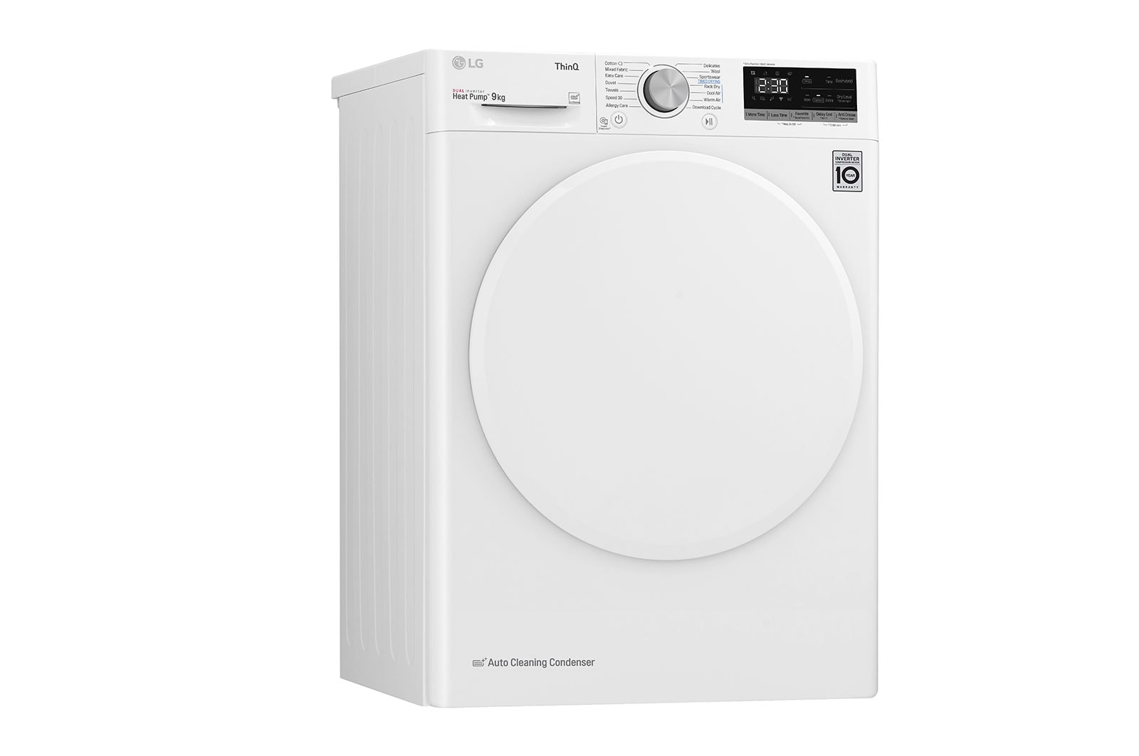 LG 9-kg DUAL Inverter Heat Pump™ -torktumlare med ™ Eco Hybrid™ och värmepumpsteknologi, F0RV309N1WD