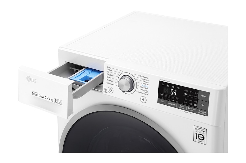 LG 1-7 kg / 1-4 kg Slim Kombinerad tvätt/tork med Steam, 6 Motion Direct Drive och Wi-Fi , F2DC507N1WS