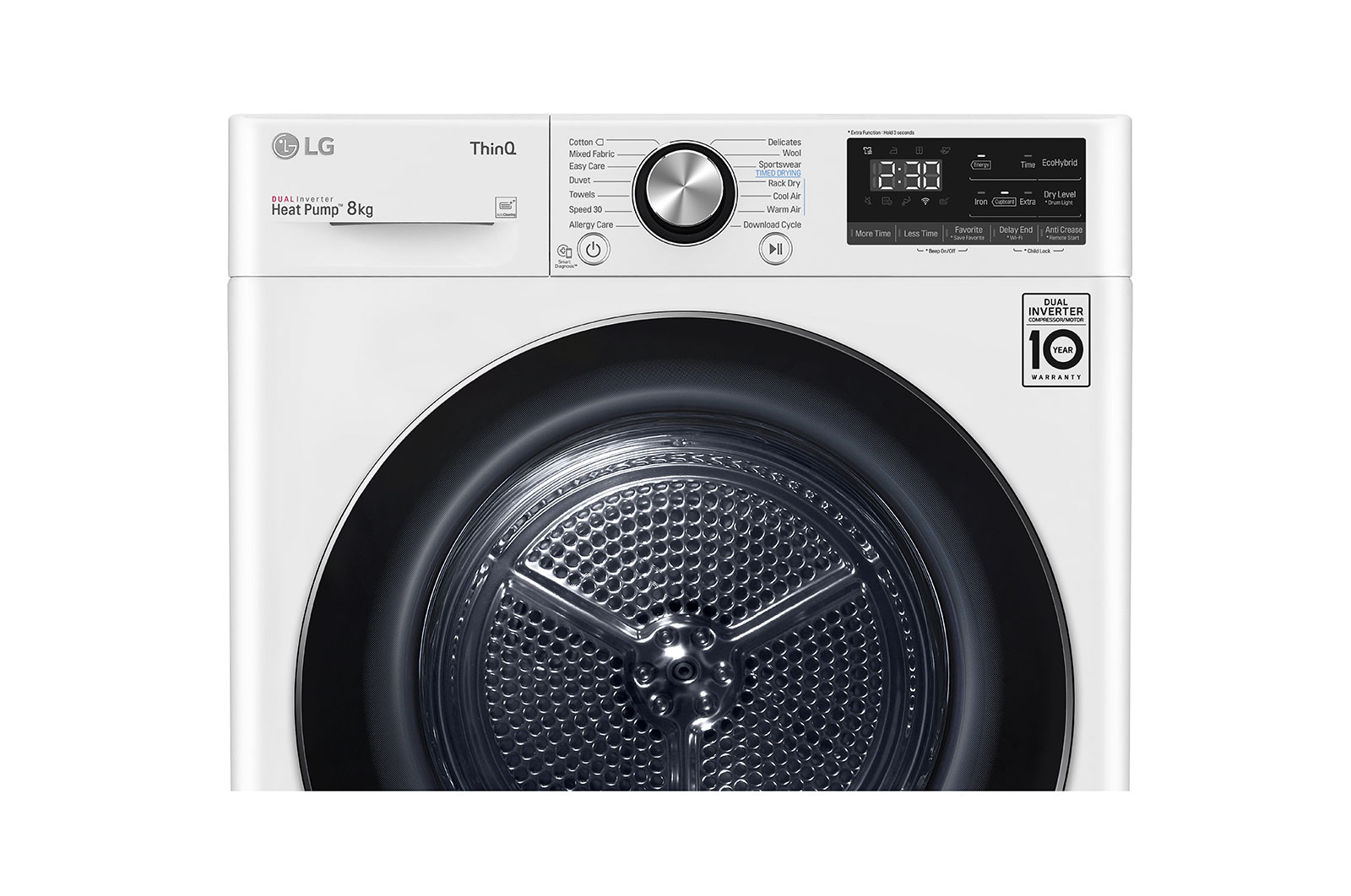 LG 8-kg DUAL Inverter Heat Pump™ -torktumlare med ™ Eco Hybrid™ och värmepumpsteknologi , K0RV908N1W9