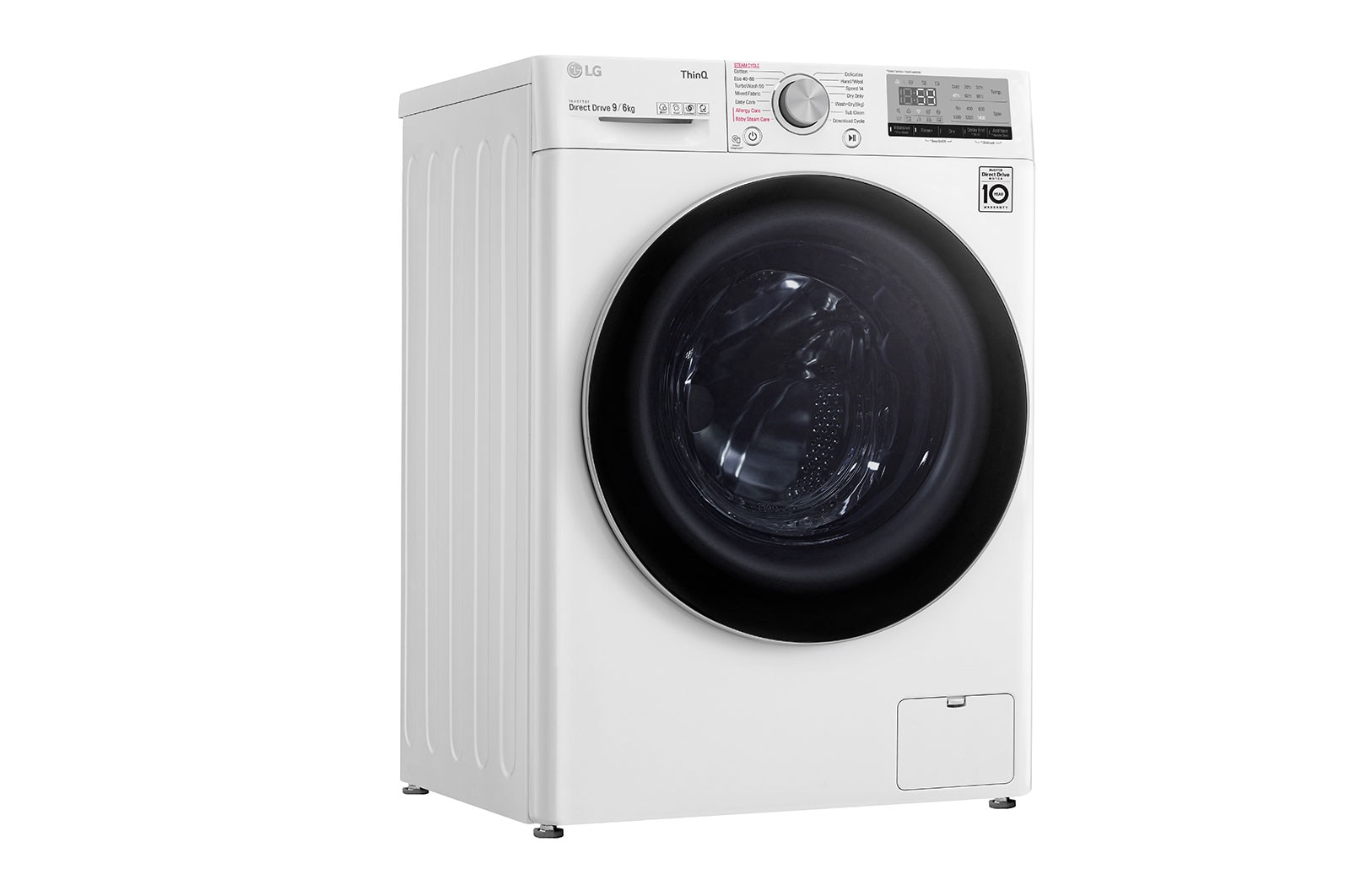 LG 9 kg / 6 kg Tvättmaskin/Torktumlare(Vit) - Energiklass E, Steam™, TurboWash™, Smart Diagnosis™, K4DV709H0W